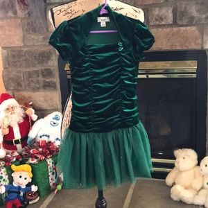 Emerald green Girls dress